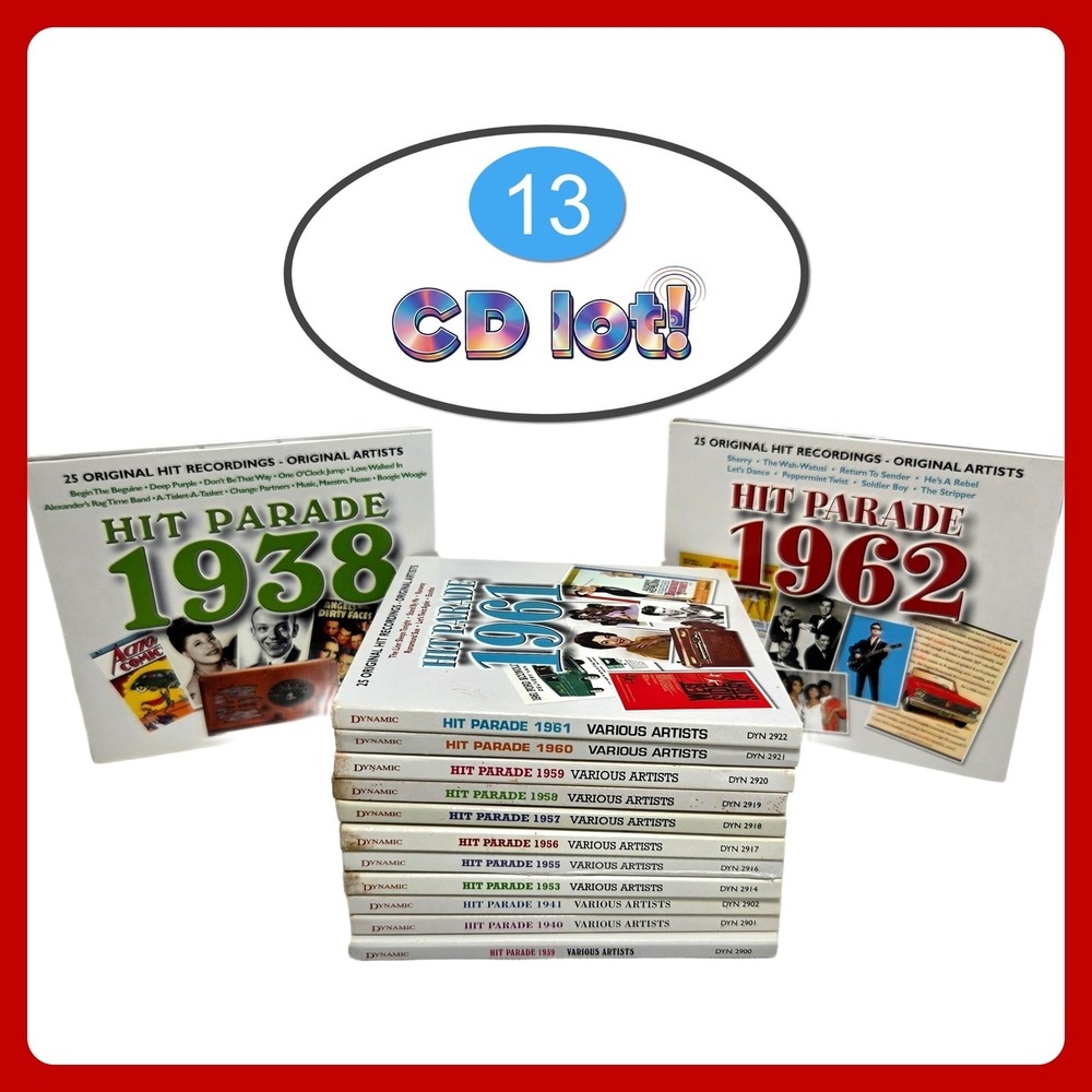 Hit Parade Dynamic Music 13CD Lot Complete Set 1938-1962 Various Artists VTG